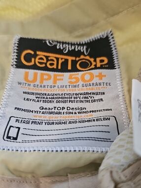 GearTOP UPF 50+ Sun Protection Hat in Tan.‎ New Without Tags One Size